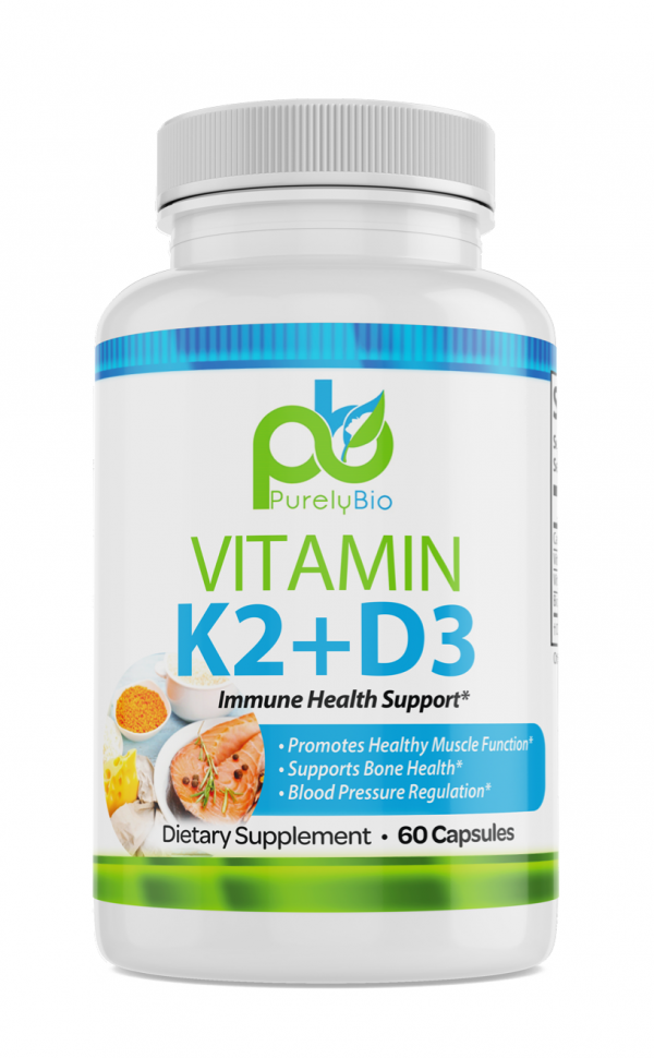 PurelyBio - Vitamin K2 + D3 60 Capsules